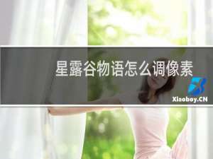 星露谷物语怎么调像素