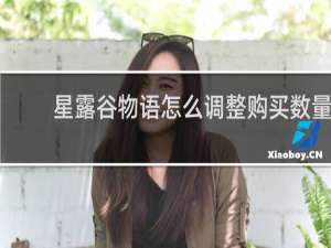 星露谷物语怎么调整购买数量