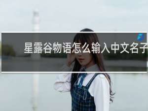 星露谷物语怎么输入中文名子