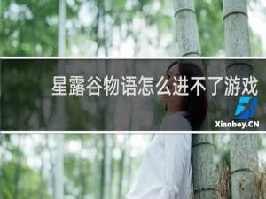 星露谷物语怎么进不了游戏