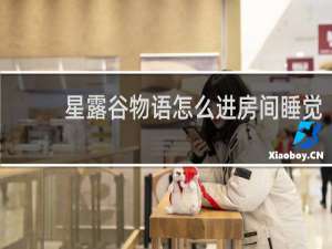 星露谷物语怎么进房间睡觉