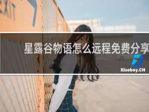 星露谷物语怎么远程免费分享