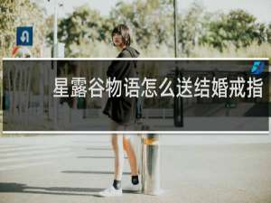 星露谷物语怎么送结婚戒指