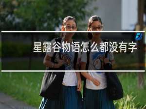 星露谷物语怎么都没有字