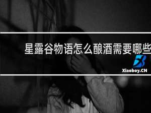 星露谷物语怎么酿酒需要哪些