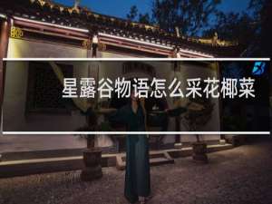 星露谷物语怎么采花椰菜