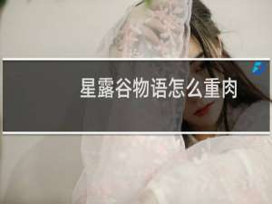 星露谷物语怎么重肉