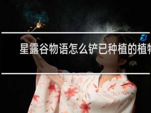星露谷物语怎么铲已种植的植物