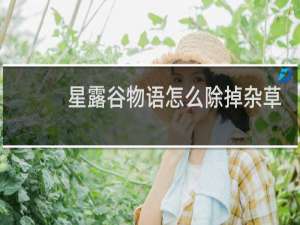 星露谷物语怎么除掉杂草