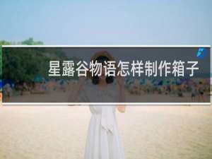 星露谷物语怎样制作箱子