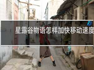 星露谷物语怎样加快移动速度