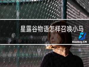 星露谷物语怎样召唤小马