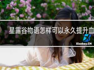 星露谷物语怎样可以永久提升血量