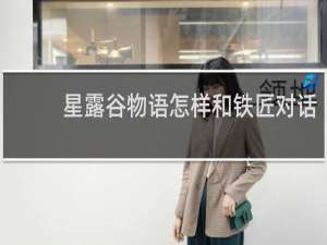 星露谷物语怎样和铁匠对话