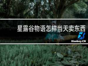 星露谷物语怎样当天卖东西