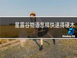 星露谷物语怎样快速得硬木