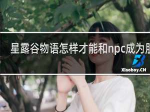 星露谷物语怎样才能和npc成为朋友