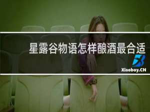 星露谷物语怎样酿酒最合适