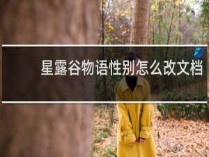 星露谷物语性别怎么改文档