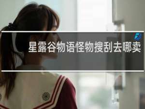 星露谷物语怪物搜刮去哪卖