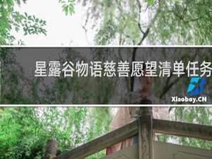 星露谷物语慈善愿望清单任务