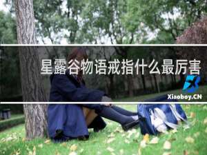 星露谷物语戒指什么最厉害