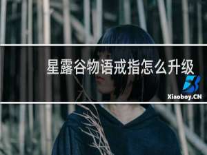 星露谷物语戒指怎么升级