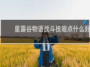 星露谷物语战斗技能点什么好