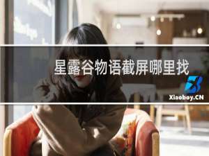 星露谷物语截屏哪里找