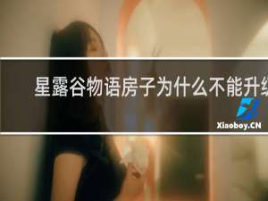 星露谷物语房子为什么不能升级