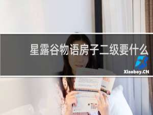 星露谷物语房子二级要什么