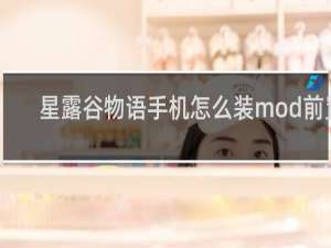 星露谷物语手机怎么装mod前置