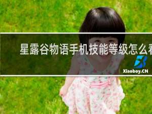 星露谷物语手机技能等级怎么看