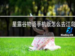 星露谷物语手机版怎么去江岛