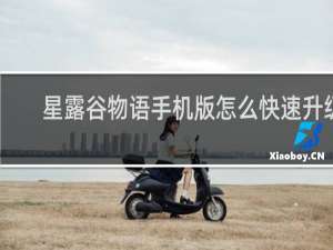 星露谷物语手机版怎么快速升级