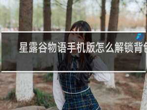 星露谷物语手机版怎么解锁背包