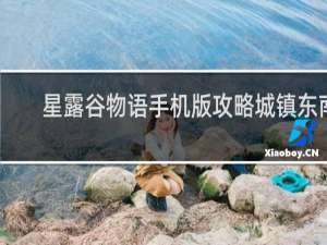 星露谷物语手机版攻略城镇东南