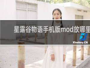 星露谷物语手机版mod放哪里