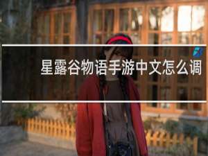 星露谷物语手游中文怎么调