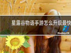 星露谷物语手游怎么升级最快