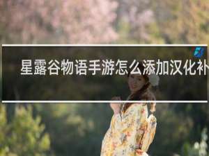 星露谷物语手游怎么添加汉化补丁