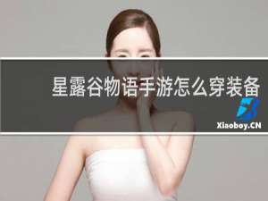星露谷物语手游怎么穿装备