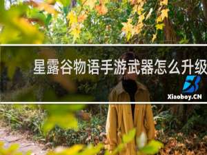 星露谷物语手游武器怎么升级