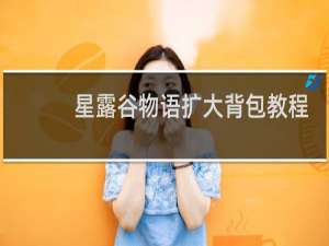 星露谷物语扩大背包教程