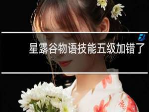 星露谷物语技能五级加错了