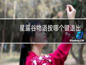 星露谷物语按哪个键退出