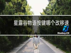 星露谷物语按键哪个改移速