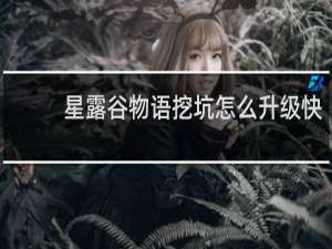 星露谷物语挖坑怎么升级快