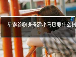 星露谷物语搭建小马厩要什么材料