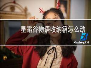 星露谷物语收纳箱怎么动